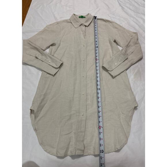 J.Crew Womens Small Classic Fit Beach Shirt Linen Cotton Blend Beachy Summer - Picture 12 of 12